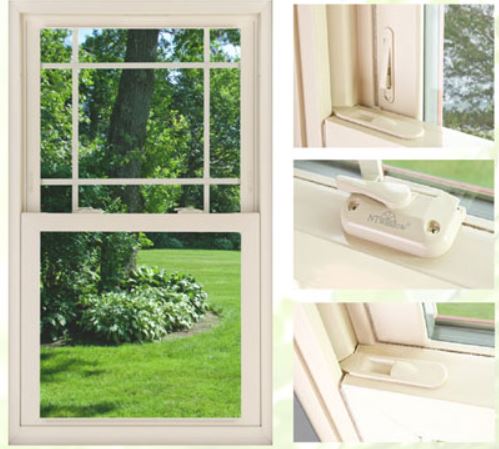 Durable vinyl windows in Plano, TX featuring heavy-duty, easy-to-use locks.
