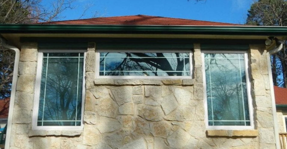 Updated residential home facade with wide modern windows showcasing Dallas, TX replacement windows